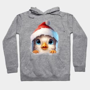 Christmas Peeking Baby Chicken Hoodie